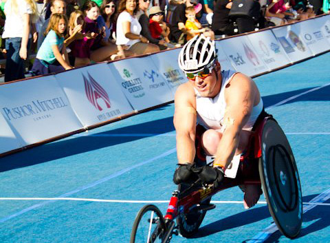 Charles Moreau durant le Championnat canadien de Kelowna où il a terminé en première position. Photo: V.Gauthier