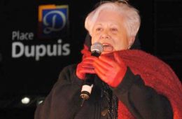 Louise Harel, chef de l'opposition officielle à l'Hôtel de Ville de Montréal, a tenu à exprimer son soutien à l'événement Fin Novembre. Photo: G.Haelterman
