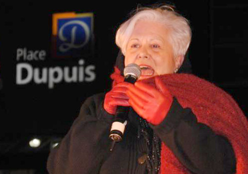 Louise Harel, chef de l'opposition officielle à l'Hôtel de Ville de Montréal, a tenu à exprimer son soutien à l'événement Fin Novembre. Photo: G.Haelterman