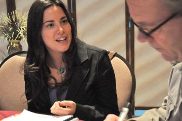 Raphaëlle Julien-Caron, membre de la Coopérative de Solidarité de la Réserve de la Biosphère du Lac Saint-Pierre. Photo: N.Falcimaigne