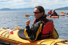 Stéphanie-Carole Pieddesaux, biologiste chargée de projet en Gaspésie pour le Réseau d’observation de mammifères marins (ROMM). Photo: ROMM