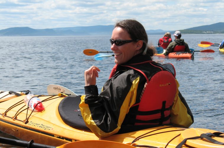 StÃ©phanie-Carole Pieddesaux, biologiste chargÃ©e de projet en GaspÃ©sie pour le RÃ©seau dâ€™observation de mammifÃ¨res marins (ROMM). Photo: ROMM